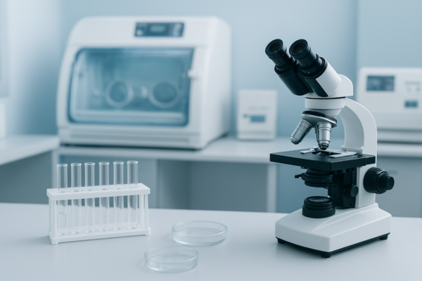 Sterile embryology lab showing advanced IVF and ICSI services available in top Nigerian clinics for male factor infertility